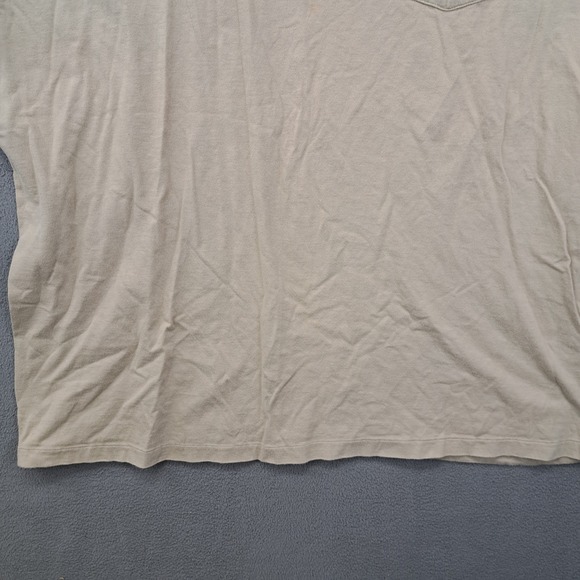 Polo by Ralph Lauren Beige Cotton Pocket T Shirt Mens XL Made in USA - Picture 5 of 10